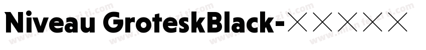 Niveau GroteskBlack字体转换